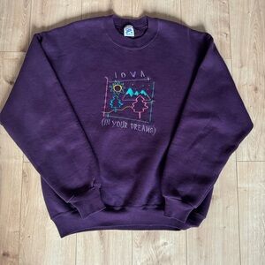 Vintage Early 90’s Iowa In Your Dreams Jerzees Super Sweats Crewneck Sweatshirt